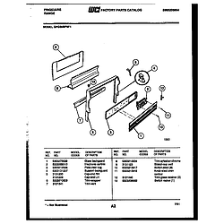 GPG35BPMX1 Range - Gas Backguard Parts diagram