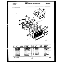 GPG35BPMX1 Range - Gas Door Parts diagram