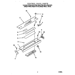 GY396LXGQ4 Electric Range Control panel Parts diagram