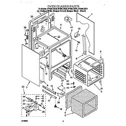 GY396LXGQ4 Electric Range Oven chassis Parts diagram