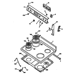 JBP25GS2WW Electric Range Cooktop Parts diagram