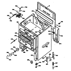 JBP25GS2WW Electric Range Oven Parts diagram