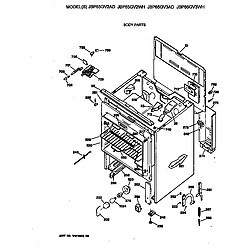 JBP65GV2AD Electric Range Body Parts diagram