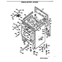 JBP76GS2WW Electric Range Body Parts diagram