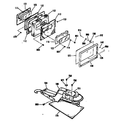 JDP36GP Electric Range Door Parts diagram