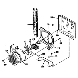 JDP36GP Electric Range Motor/fan Parts diagram