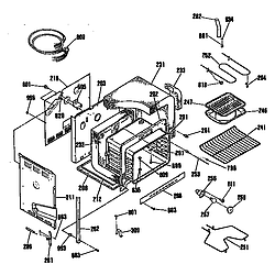 JDP36GP Electric Range Oven assembly Parts diagram