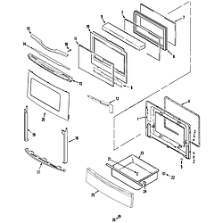 JDS8850ASS Range Door/drawer (stl) Parts diagram