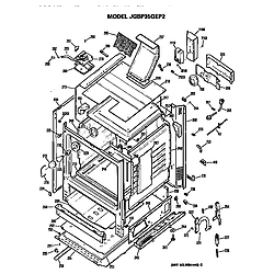 JGBP35GEP2WG Gas Range Cabinet Parts diagram