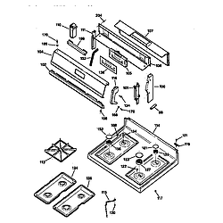 JGBP35WEW1WW Gas Range Cooktop Parts diagram