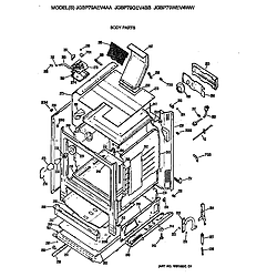 JGBP79WEV4WW Gas Range Body Parts diagram