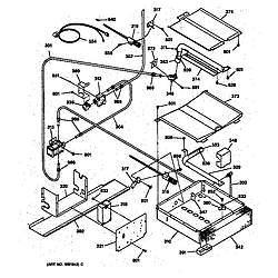 JGSP31WETWW Gas Range Oven burner Parts diagram