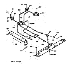 JGSP31WETWW Gas Range Top burner Parts diagram