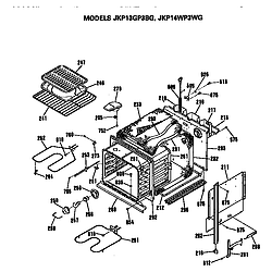 JKP14WP3WG Electric Wall Oven Oven Parts diagram