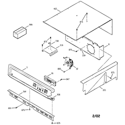 JKP15BA2BB Electric Oven Control panel Parts diagram