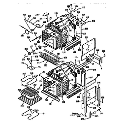 JKP44GP2BG Electric Wall Oven Main body Parts diagram