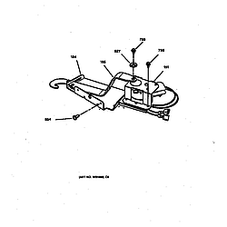 JMP28BW1AD Electric Range Door lock Parts diagram