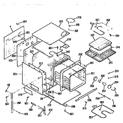 JRP14GP2BG Electric Wall Oven Main body Parts diagram