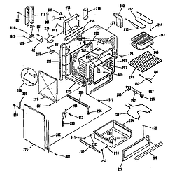 JSP26GP4AD Electric Range Oven Parts diagram
