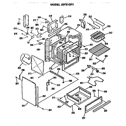 JSP31GP1 Free-Standing / Drop-in Range Main body Parts diagram