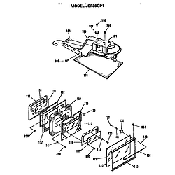 JSP38GP Electric Slide In Range Door Parts diagram