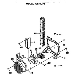 JSP38GP Electric Slide In Range Exhaust Parts diagram