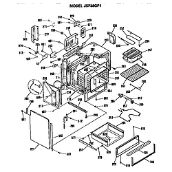 JSP38GP Electric Slide In Range Oven Parts diagram