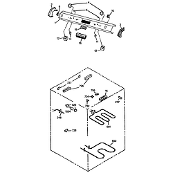 JSP69WVWW 30" Slide-In Downdraft Range Control panel & electrical componen Parts diagram