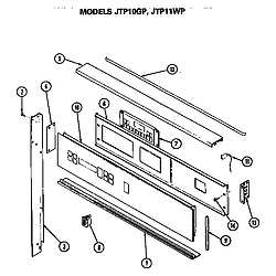 JTP10GP Electric Wall Oven Control Parts diagram