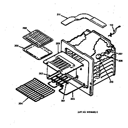 JTP10GS Electric Wall Oven Body Parts diagram