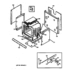 JTP10GS Electric Wall Oven Case Parts diagram