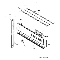 JTP10GS Electric Wall Oven Control panel Parts diagram