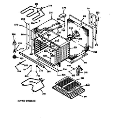 JTP13GT1BB Electric Wall Oven Body Parts diagram
