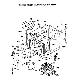 JTP16GT1BB Built-In Electric Oven Replacement Parts diagram