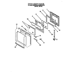 KEBI276DBL1 Oven Oven door Parts diagram