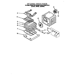 KEBS277DWH1 Built-In Electric Oven Internal oven Parts diagram