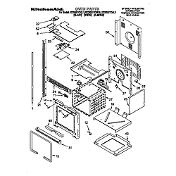 KEBS277DWH1 Built-In Electric Oven Oven Parts diagram