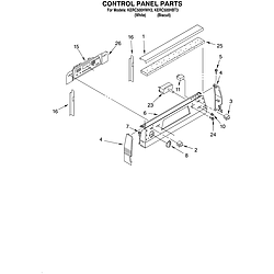 KERC500HWH3 Electric Range Control panel Parts diagram