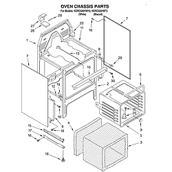 KERC500HWH3 Electric Range Oven chassis Parts diagram