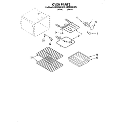 KERC500HWH3 Electric Range Oven Parts diagram