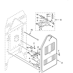 KERC507HWH3 Electric Range Rear chassis Parts diagram