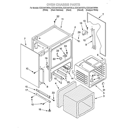 KESC307HBT4 Electric Slide-In Range Oven chassis Parts diagram