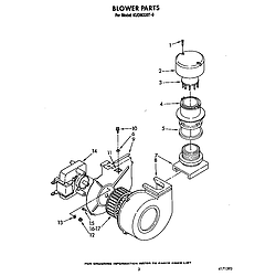 KUDM220T0 Dishwasher Blower Parts diagram