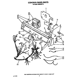 KUDM220T0 Dishwasher Control panel Parts diagram