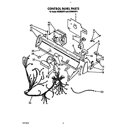 KUDM220T4 Dishwasher Control panel Parts diagram
