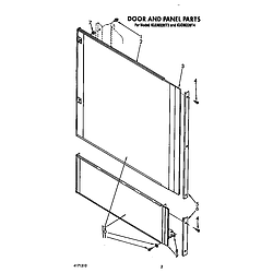 KUDM220T4 Dishwasher Door and panel Parts diagram