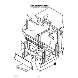 KUDM220T4 Dishwasher Frame and tank Parts diagram