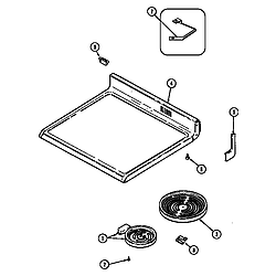 L3878VYV Range Top assembly Parts diagram