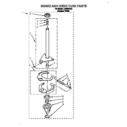 LLR9245BQ1 Direct-Drive Washer Brake and drive tube Parts diagram