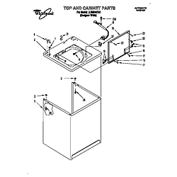 LLR9245BQ1 Direct-Drive Washer Top and cabinet Parts diagram